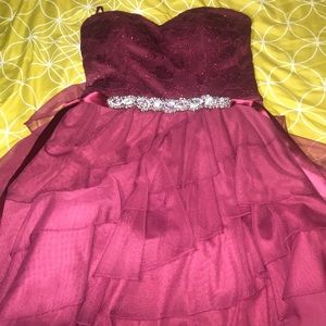 Strapless mini dress